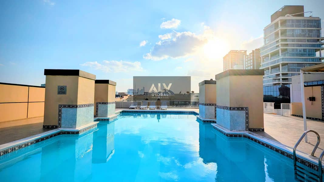 STUDIO WITH BALCONY || DEWA & CHILLER FREE || ALL AMENITIES