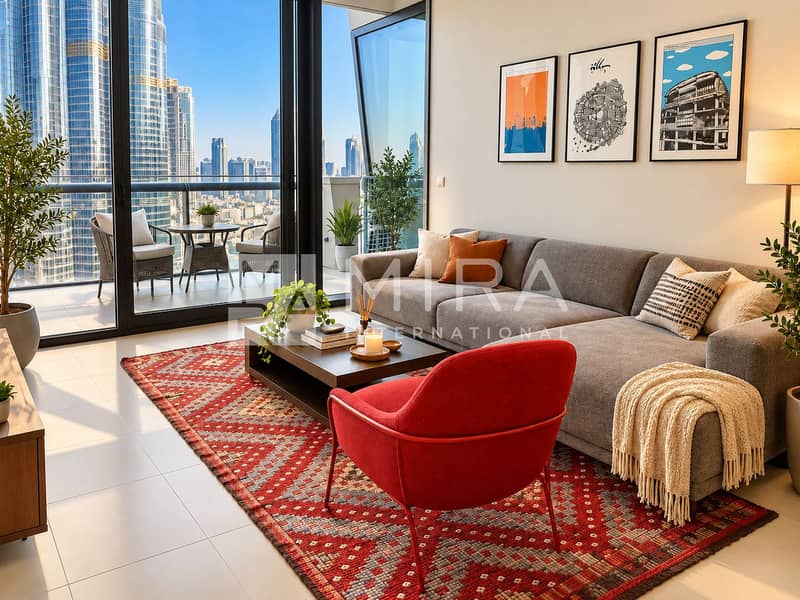 2 Modern Living Room with Skyline Balcony - Copy