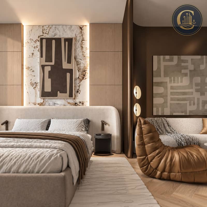 2 Warm Minimalist Bedroom Lounge. png