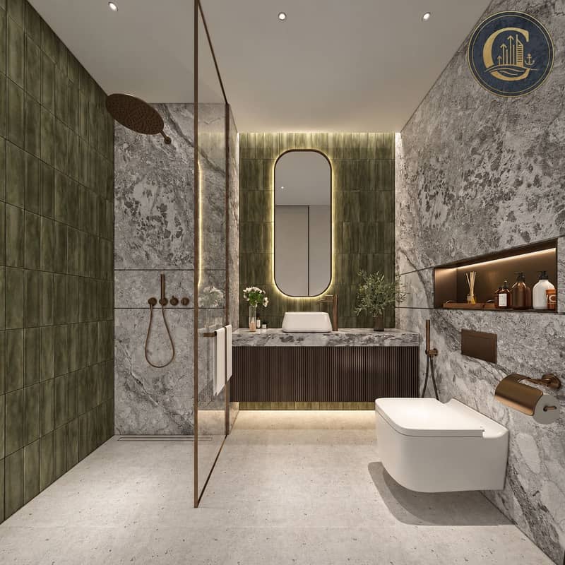 5 Modern Olive-Tiled Luxury Bathroom. png