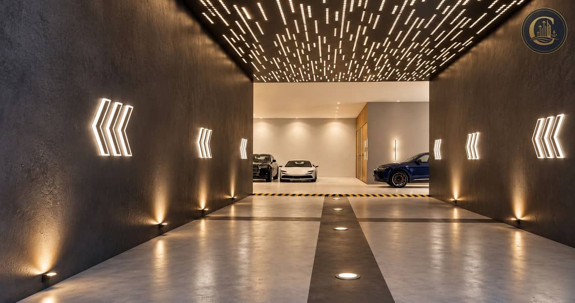 17 Luxury Garage Tunnel with Sports Cars. png