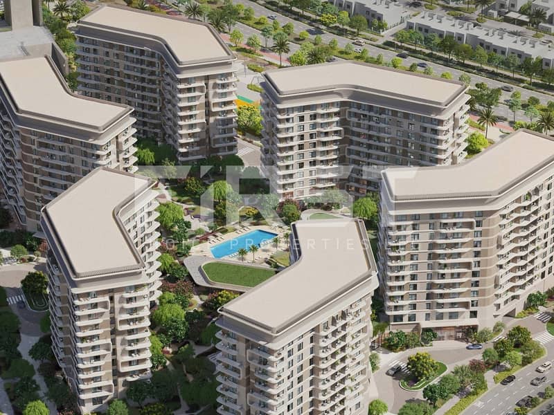 2 Aerial view of Yas Park Place Yas Island Abu Dhabi UAE showing community layout and surrounding greenery. _FCP_EDIT_4x3_Native. jpg