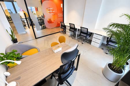 Офис в аренду в Дейра, Дубай - Modern Office Workspace with Warm Accents. png Офис в аренду в Дейра, Дубай - Modern Office Workspace with Warm Accents. png