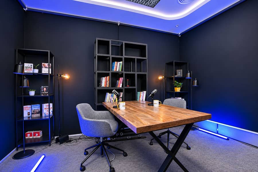 6 Modern Blue-Lit Podcast Studio. png
