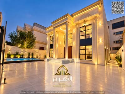 6 Camere Villa in vendita a Al Rawda, Ajman - فيلا فاخرة عند الغروب بإضاءة ذهبية. jpg