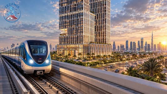 1 Bedroom Flat for Sale in Al Jaddaf, Dubai - Golden Hour Metro and Dubai Skyline. png 1 Bedroom Flat for Sale in Al Jaddaf, Dubai - Golden Hour Metro and Dubai Skyline. png