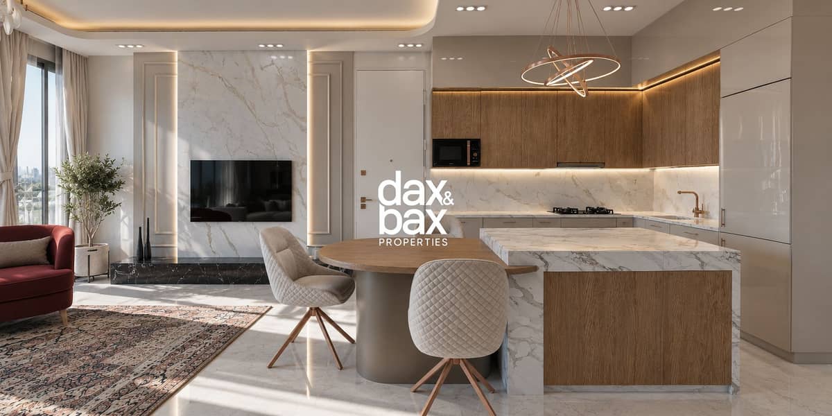 4 Modern Marble Living and Kitchen Interior. png