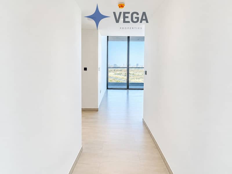 8 Minimalist Hallway with City View. png