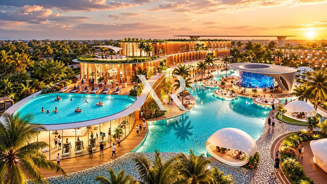 8 Futuristic Tropical Resort at Sunset. png