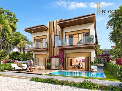 大马士革湖住宅， 迪拜 6 卧室别墅待售 - Modern Tropical Villa by the Water. png