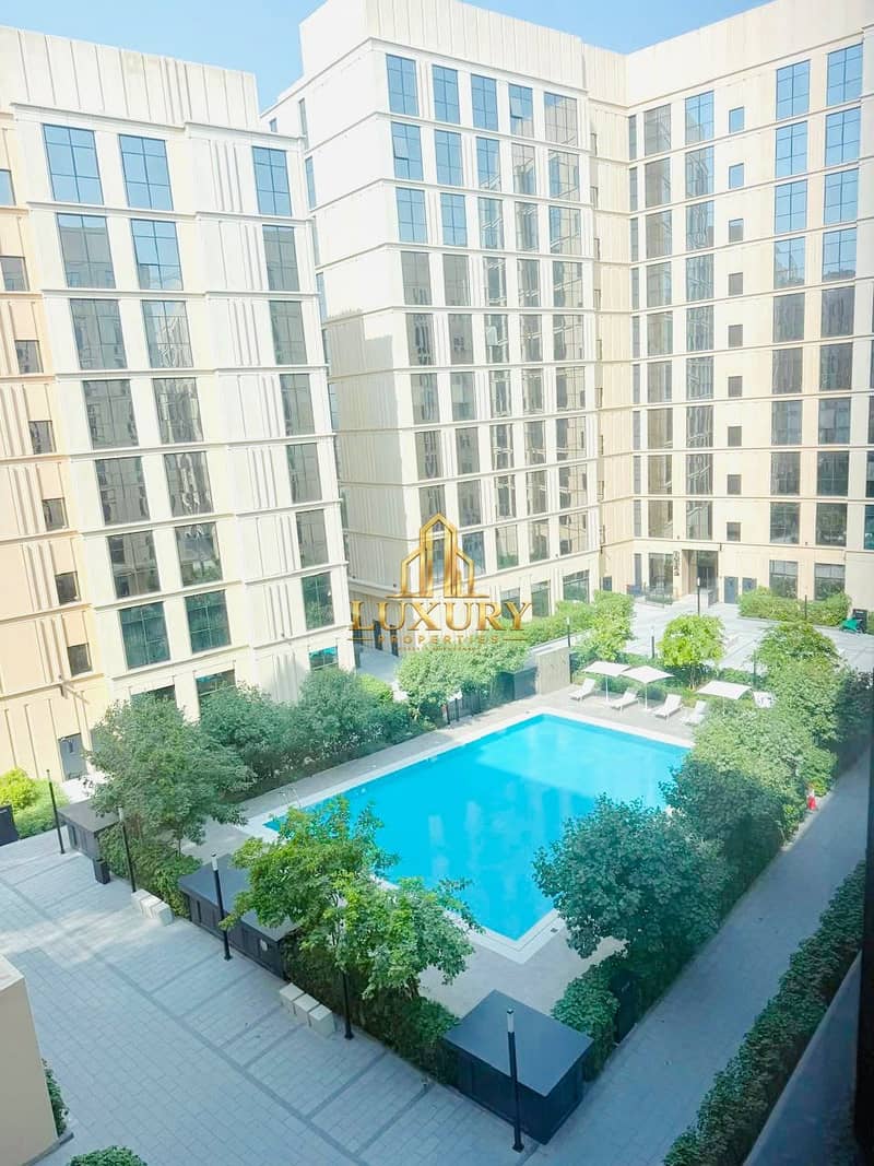 10 🏡 LUXURY POOL VIEW STUDIO FOR RENT | MAMSHA, SHARJAH 🌊 ✨ 450 Sq. Ft. | 💰 AED 29,990/Ye