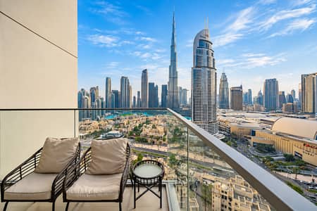 2 Bedroom Flat for Rent in Downtown Dubai, Dubai - Burj View | High Floor | Sought After Building