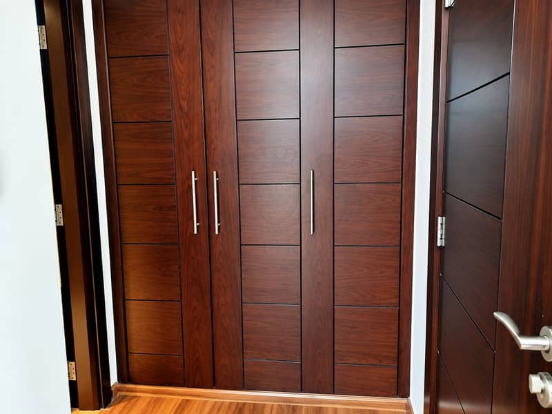 8 Modern Walnut Wardrobe Hallway. png