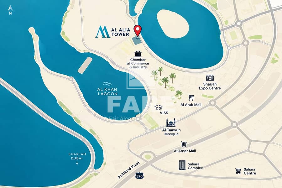 9 Al Alia Tower Waterfront Map. png