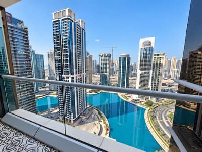 3 Schlafzimmer Wohnung zum Miete in Jumeirah Lakes Towers (JLT), Dubai - Polished lake-view apartment interior-9. png