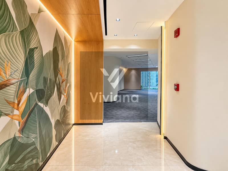 17 Modern Corridor with Tropical Leaf Mural. png
