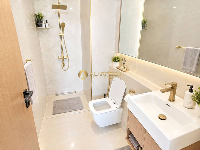 5 Modern Marble Bathroom with Gold Accents. png
