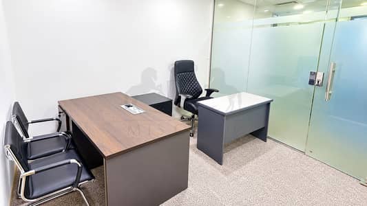 مکتب  للايجار في بر دبي، دبي - Bright Modern Office Interior-2. png