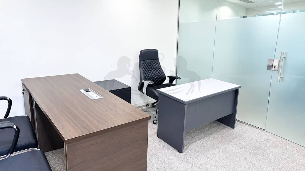 2 Modern Executive Office with Frosted Glass Door-1. png
