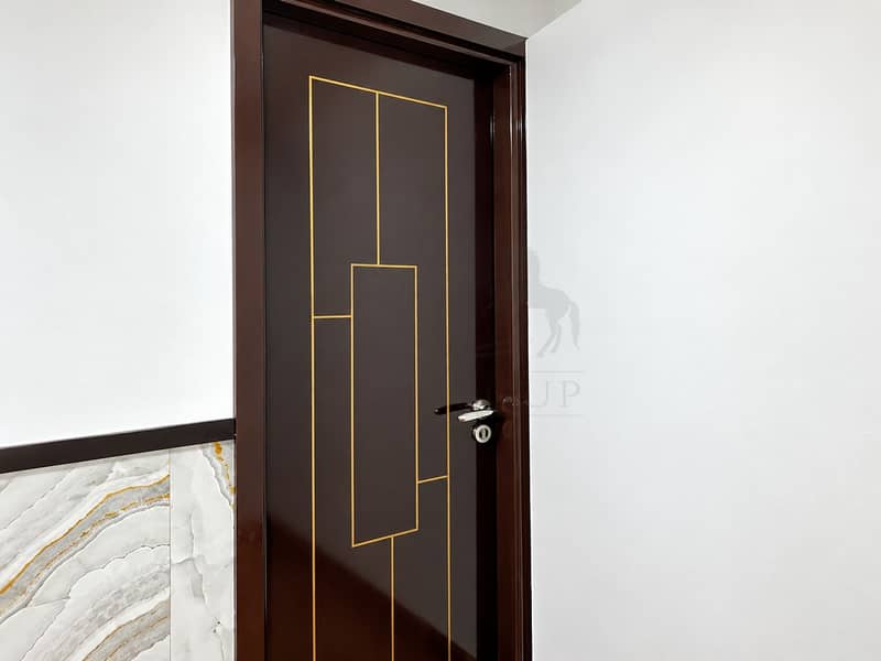17 Modern Espresso Door with Gold Inlay. png