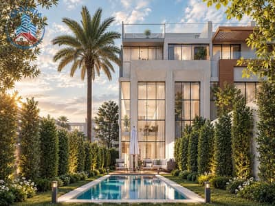 2 Bedroom Townhouse for Sale in Dubai Investments Park (DIP), Dubai - Golden-Hour Luxury Villa Poolscape. png