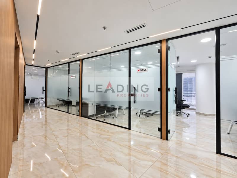 Premium office corridor with frosted glass. png Premium office corridor with frosted glass. png
