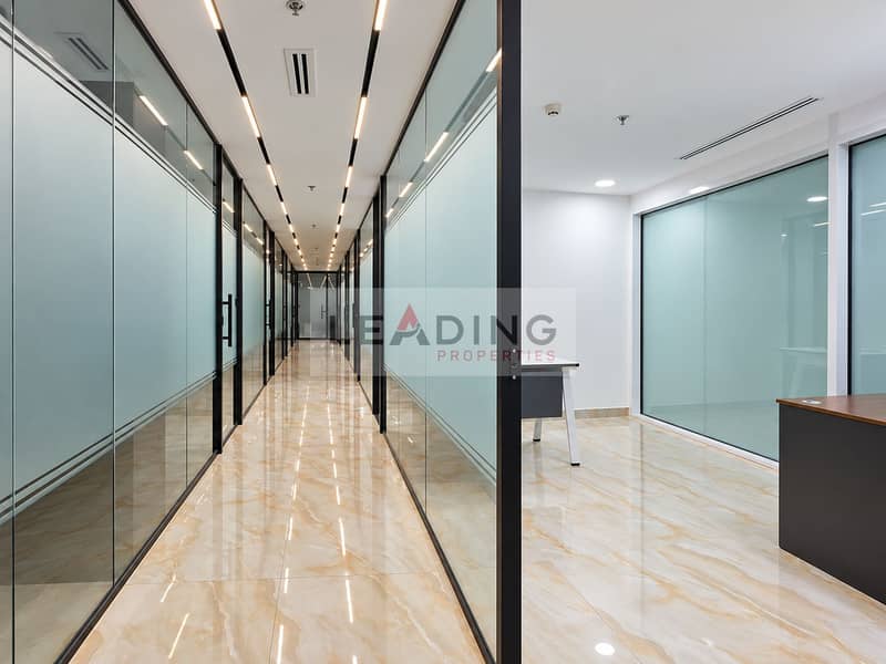 3 Polished Office Corridor with Frosted Glass. png