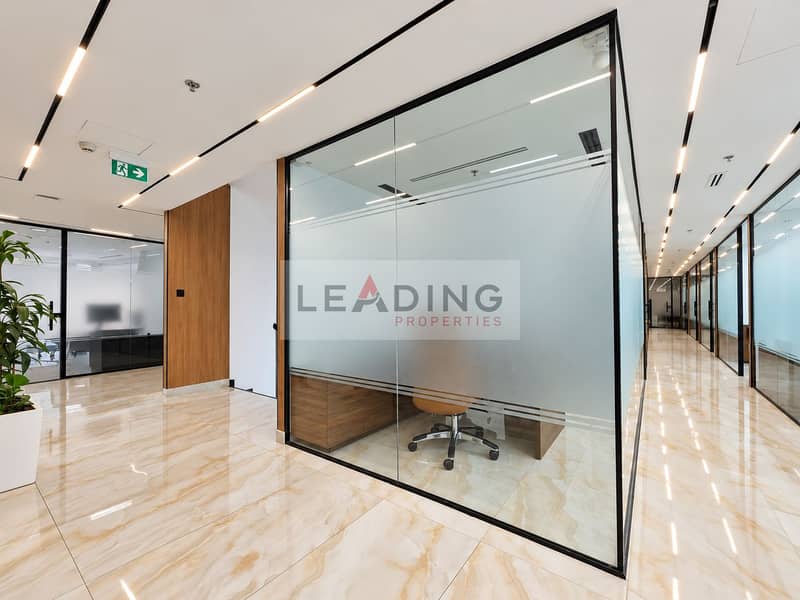 4 Bright glass-walled office interior. png