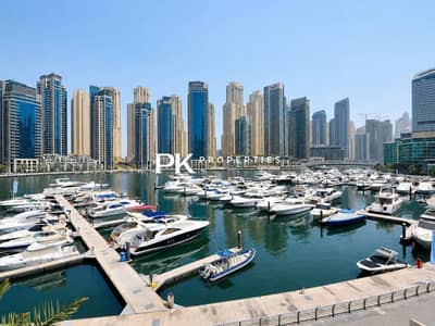 迪拜码头， 迪拜 1 卧室单位待租 - 8th-Floor Marina Apt: Balcony, Pool & Gym Access