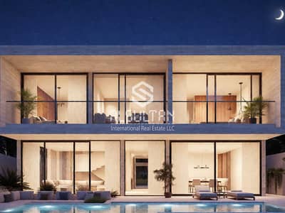 5 Slaapkamers Villa te Koop in Al Hudayriat Island, Abu Dhabi - Nawayef Homes Type 1 - Night - Back View. jpg 5 Slaapkamers Villa te Koop in Al Hudayriat Island, Abu Dhabi - Nawayef Homes Type 1 - Night - Back View. jpg