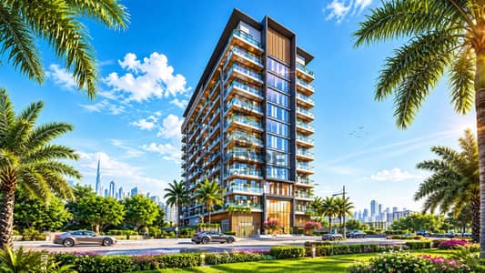 2 Schlafzimmer Wohnung zum Verkauf in Dubai Land Residence Complex (DLRC), Dubai - Tropical Luxury Tower in the Cityscape. png