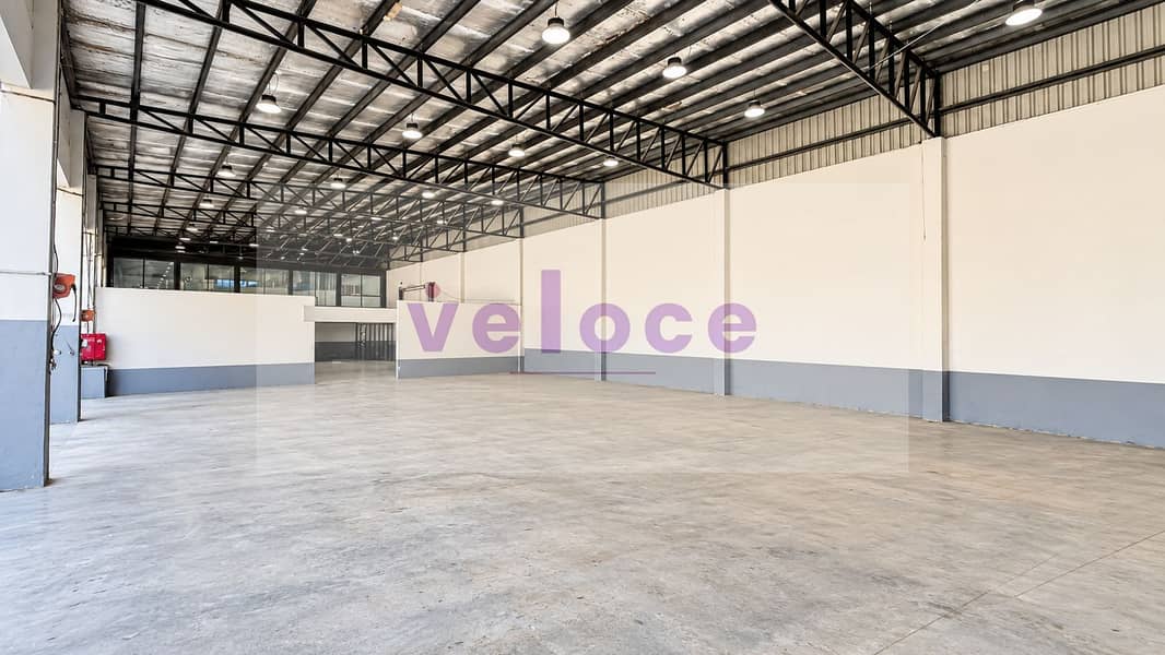 3 Bright Empty Industrial Warehouse Interior. png