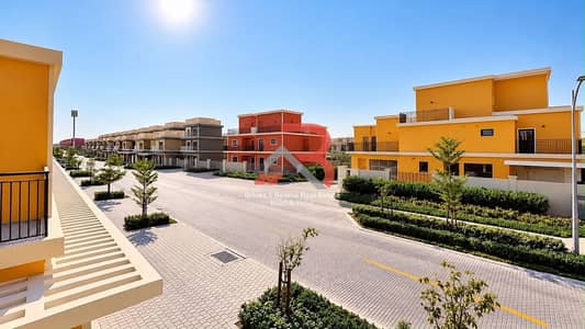 5 Bedroom Townhouse for Rent in DAMAC Lagoons, Dubai - Sunlit Modern Villa Neighborhood. png