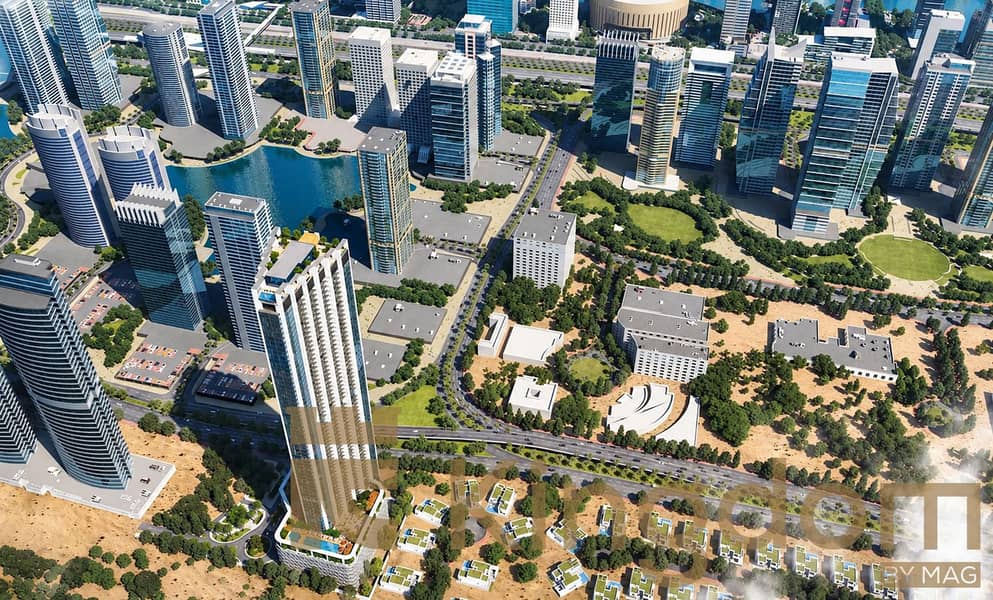 7 Futuristic Skyline Over Water and Parks. png