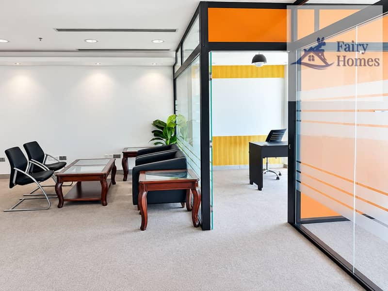 7 Modern Office Lounge with Glass Meeting Room. png