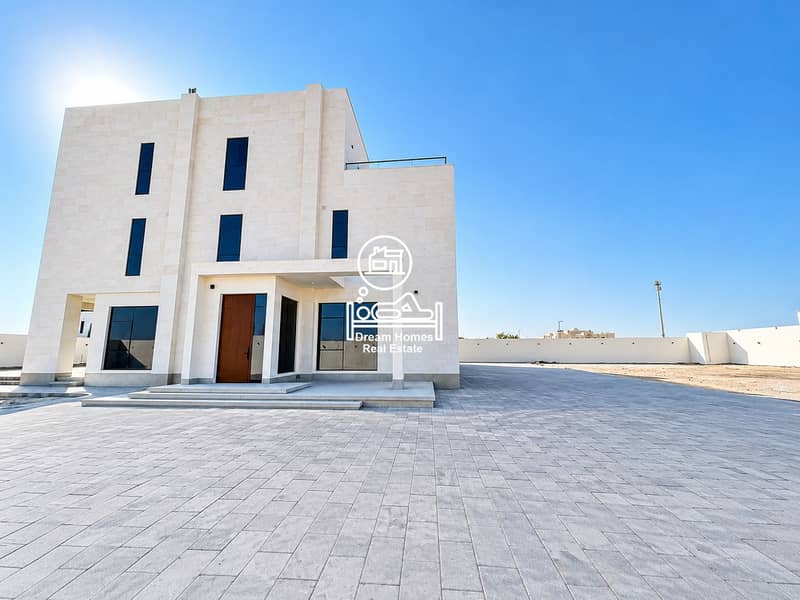 3 Modern White Villa in Sunlit Courtyard. png