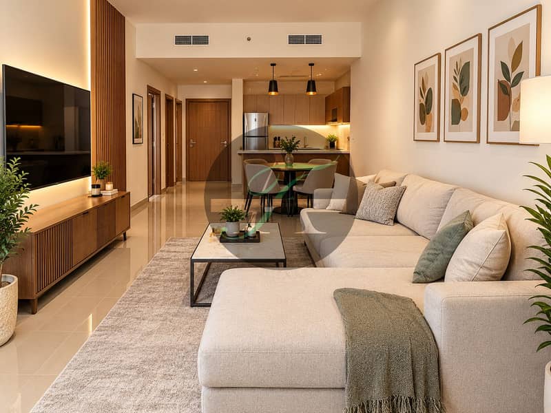 2 Warm Modern Living Room and Kitchen. png