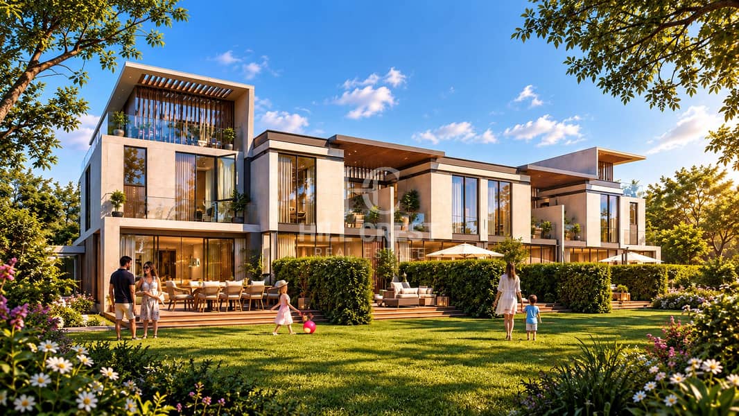 Sunlit Modern Villa Garden Panorama. png Sunlit Modern Villa Garden Panorama. png