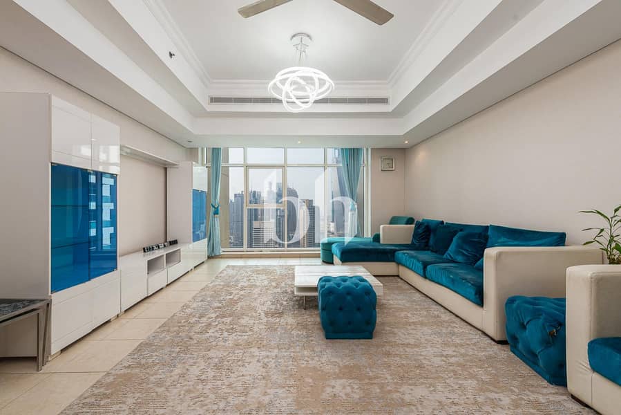 High Floor | Furnished | Maids Room | 3 Parkings.