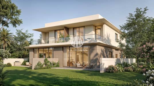 4 Camere Villa in vendita a Ajmal Makan City - Sharjah Waterfront, Sharjah - BACK SIDE VIEW low blue. jpg 4 Camere Villa in vendita a Ajmal Makan City - Sharjah Waterfront, Sharjah - BACK SIDE VIEW low blue. jpg