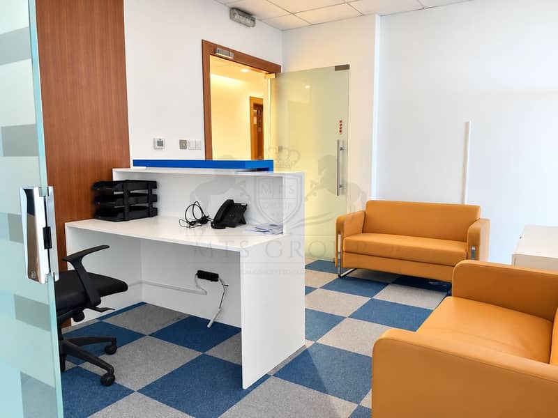 9 Modern Office Reception with Warm Seating. png