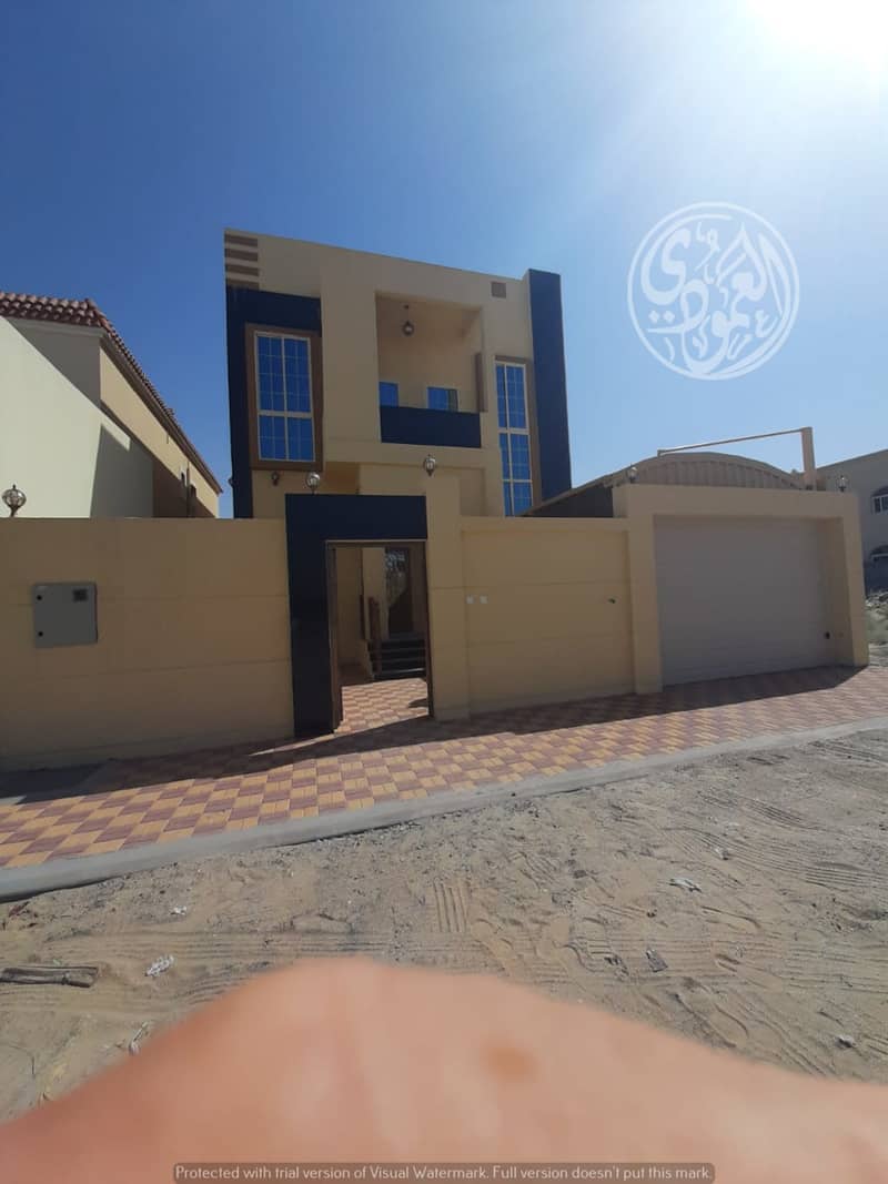 Near Al Hamidiya Center and the best locations of Al Rawda 1 Villa for sale great location, the second piece of the public street, super deluxe finishing with bank financing