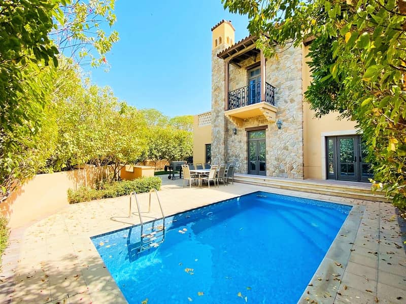 FULLY FURNISHED | COZY-TUSCAN STYLE 4-BED + MAIDS VILLA|PRIVATE POOL