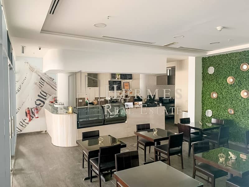 Fully Equipped Coffee Shop for rent |Business Tower |Business Bay