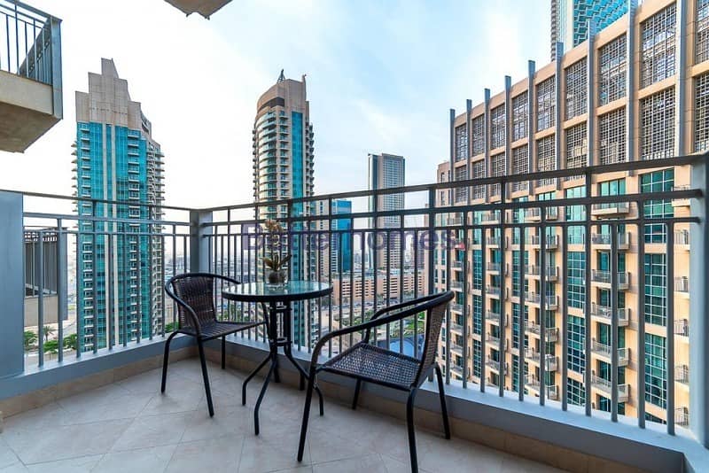 Fully Furnished | View of Pool and Burj