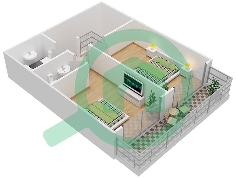 المخططات الطابقية لتصميم النموذج 4 فیلا 4 غرف نوم - كاميليا interactive3D