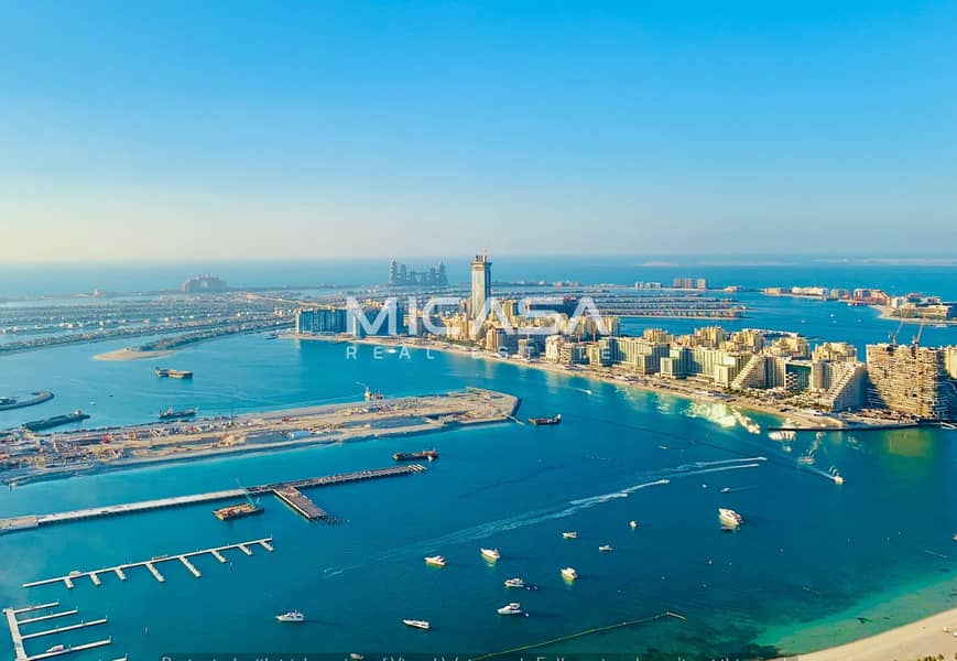 Spectacular Sea and Palm Jumeirah views | High floor | Spacious 4BR