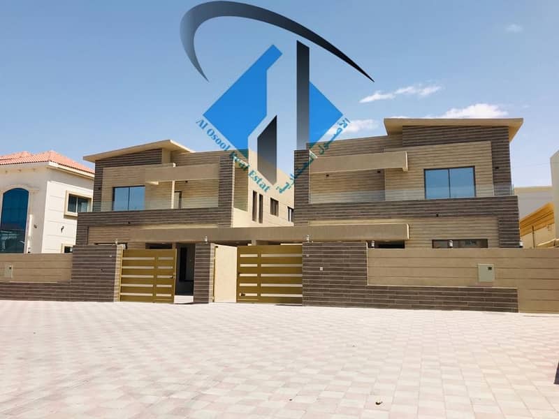 Directly on the main street in Ajman, luxury modern villa owns 300 month installments for all nationalities