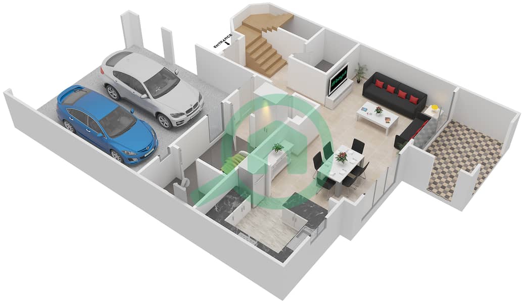 Mira Oasis 1 - 4 Bedroom Townhouse Type G Floor plan interactive3D