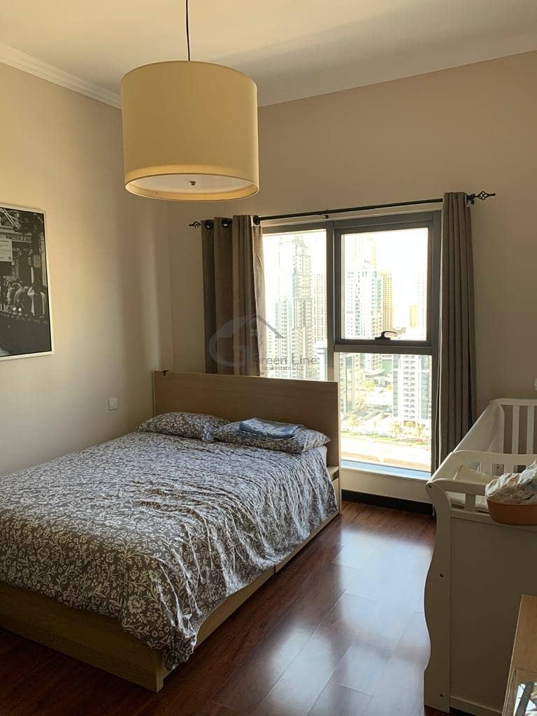 Furnished 2 Bedrooms with Maids Room I Low Floor